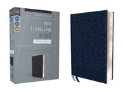 Niv, Thinline Bible, Large Print, Leathersoft, Navy, Red Letter, Comfort Print by Zondervan