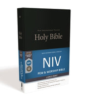 NIV, Pew and Worship Bible, Large Print, Hardcover, Black by Zondervan