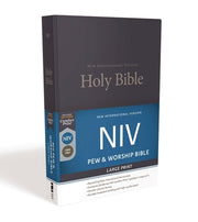 NIV, Pew and Worship Bible, Large Print, Hardcover, Blue by Zondervan