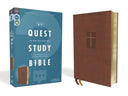 Niv, Quest Study Bible, Leathersoft, Brown, Comfort Print: The Only Q and A Study Bible -- Christianity Today Intl, Bible
