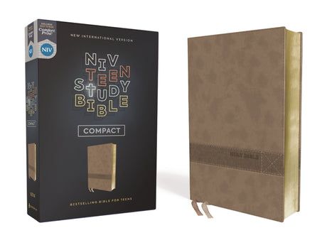 Niv, Teen Study Bible (for Life Issues You Face Every Day), Compact, Leathersoft, Brown, Comfort Print -- Lawrence O. Richards, Bible