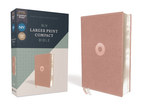 Niv, Larger Print Compact Bible, Leathersoft, Pink, Red Letter, Comfort Print -- Zondervan, Bible