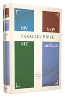 Niv, Nkjv, Nlt, the Message, (Contemporary Comparative) Parallel Bible, Hardcover -- Zondervan, Bible