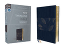 Niv, Thinline Bible, Compact, Leathersoft, Blue Floral, Red Letter, Comfort Print -- Zondervan, Bible