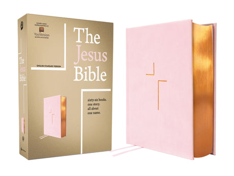 The Jesus Bible, ESV Edition, Leathersoft Over Board, Pink -- Passion Publishing, Bible