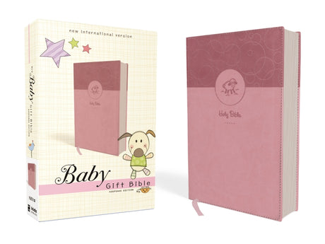 Niv, Baby Gift Bible, Holy Bible, Leathersoft, Pink, Red Letter, Comfort Print: Keepsake Edition -- Zondervan, Bible