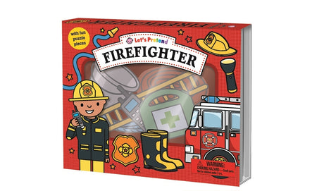 Let's Pretend: Firefighter Set: With Fun Puzzle Pieces -- Roger Priddy, Board Book