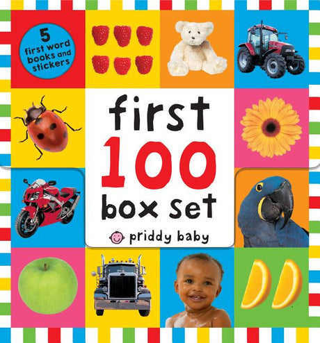 First 100 Paperback Box Set (5 Books): Animals, Trucks, Words, Numbers, Colors ABC Numbers: First 100 Words; First 100 Animals; First 100 Trucks and T -- Roger Priddy, Boxed Set