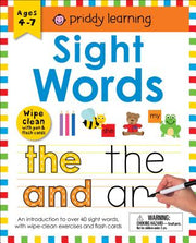 Wipe Clean Workbook: Sight Words (Enclosed Spiral Binding): Ages 4-7; Wipe-Clean with Pen & Flash Cards by Priddy, Roger