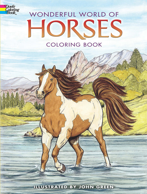 Wonderful World of Horses Coloring Book -- John Green, Paperback