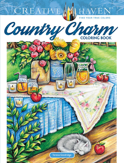 Creative Haven Country Charm Coloring Book -- Teresa Goodridge, Paperback