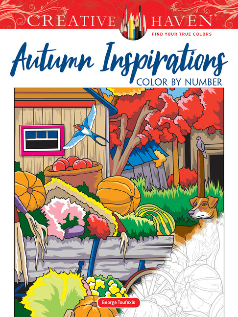 Creative Haven Autumn Inspirations Color by Number -- George Toufexis, Paperback