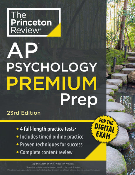 Princeton Review AP Psychology Premium Prep, 23rd Edition: 4 Practice Tests + Digital Practice Online + Content Review -- The Princeton Review, Paperback