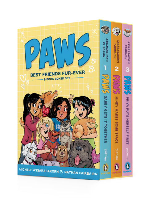 Paws: Best Friends Fur-Ever Boxed Set (Books 1-3): Gabby Gets It Together, Mindy Makes Some Space, Priya Puts Herself First (a Graphic Novel Boxed Set -- Nathan Fairbairn, Paperback