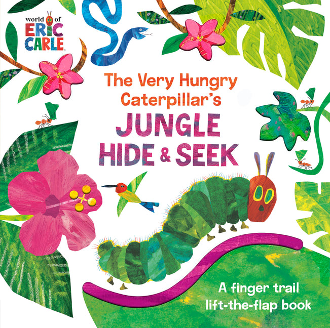 The Very Hungry Caterpillar's Jungle Hide & Seek: A Finger Trail Lift-The-Flap Book -- Eric Carle, Board Book