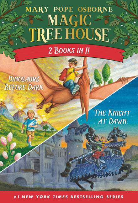 Magic Tree House 2-In-1 Bindup: Dinosaurs Before Dark/The Knight at Dawn -- Mary Pope Osborne, Paperback