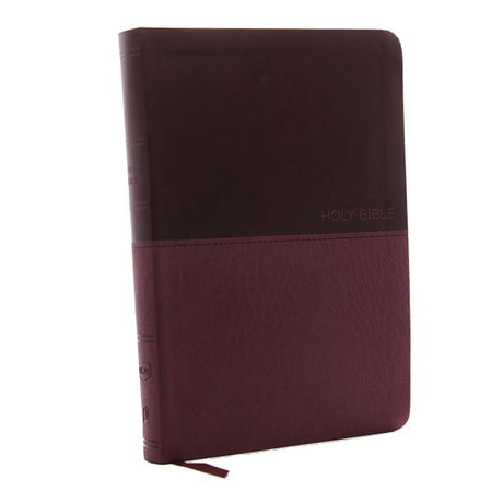 NKJV, Value Thinline Bible, Large Print, Imitation Leather, Burgundy, Red Letter Edition -- Thomas Nelson, Bible
