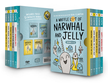 A Waffle Lot of Narwhal and Jelly (Hardcover Books 1-5) -- Ben Clanton, Hardcover
