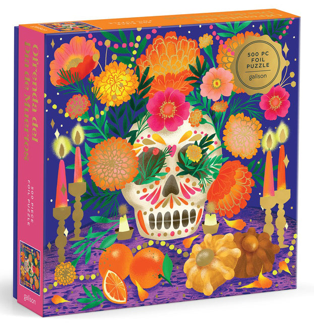 Ofrenda del Día de Muertos 500 Piece Foil Puzzle -- Galison, Other
