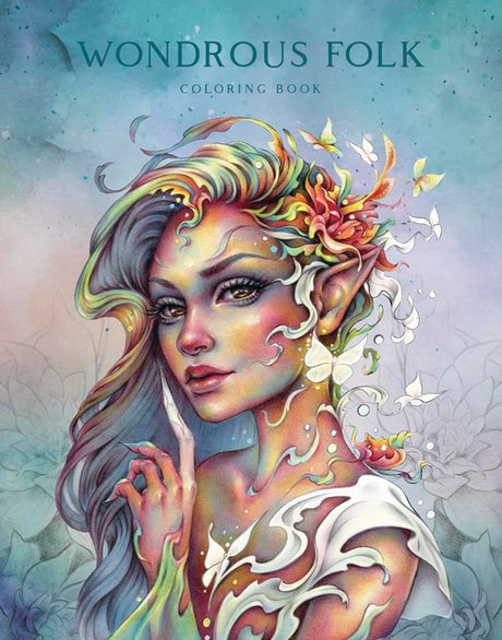 Wondrous Folk Coloring Book -- Christine Karron, Paperback