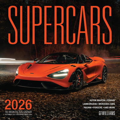 Supercars 2026: 16-Month Calendar--September 2025 Through December 2026 by Williams, George F.