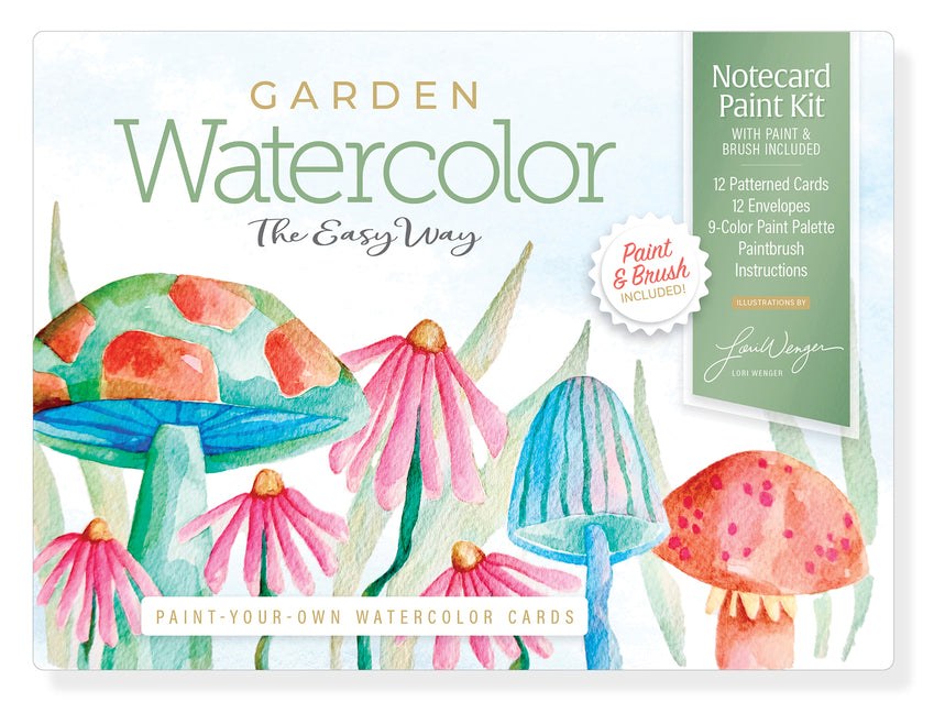 Watercolor the Easy Way Paint-Your-Own Watercolor Cards Garden: Notecard Paint Kit with Paint and Brush Included -- Lori Wenger, Other