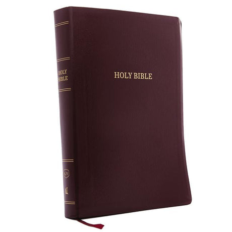 KJV, Reference Bible, Super Giant Print, Leather-Look, Burgundy, Red Letter Edition -- Thomas Nelson, Bible