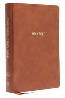 Nkjv, Foundation Study Bible, Large Print, Leathersoft, Brown, Red Letter, Thumb Indexed, Comfort Print: Holy Bible, New King James Version -- Thomas Nelson, Bible