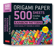 Origami Paper 500 Sheets Rainbow Patterns 6 (15 CM): Tuttle Origami Paper: Double-Sided Origami Sheets Printed with 12 Different Designs (Instructions by Tuttle Publishing