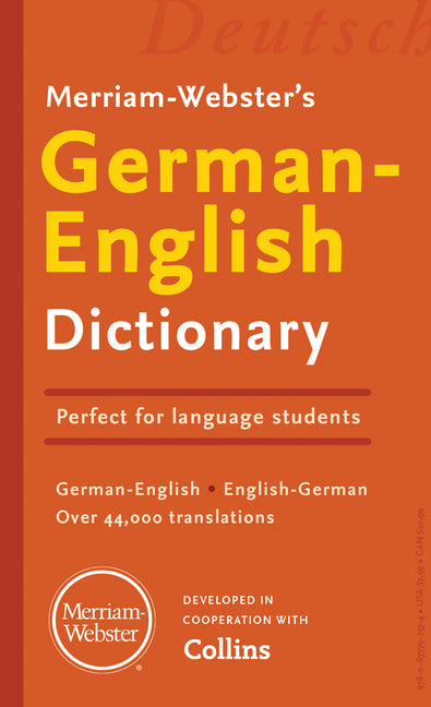 Merriam-Webster's German-English Dictionary -- Merriam-Webster, Mass Market Paperbound