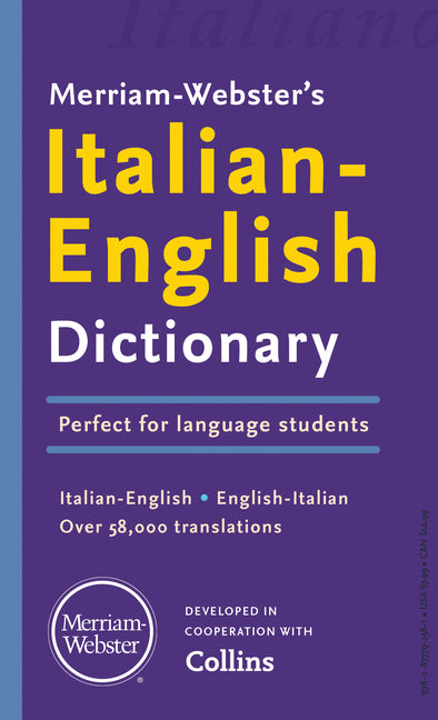 Merriam-Webster's Italian-English Dictionary -- Merriam-Webster, Mass Market Paperbound
