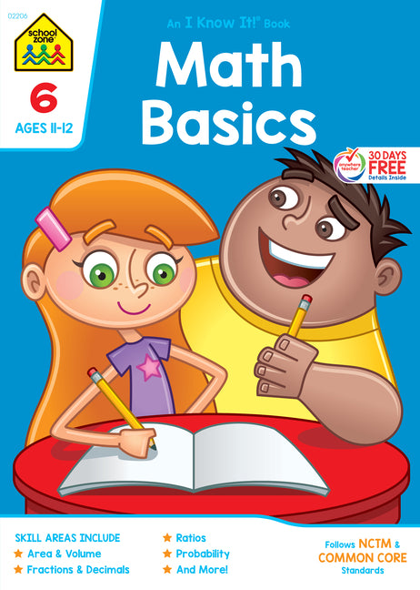 School Zone Math Basics Grade 6 Workbook by Zone, School