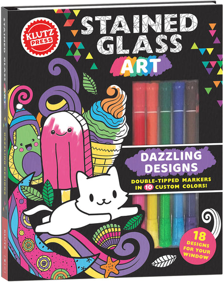 Stained Glass Art: Dazzling Designs (Klutz Activity Book) -- Klutz Press, Hardcover