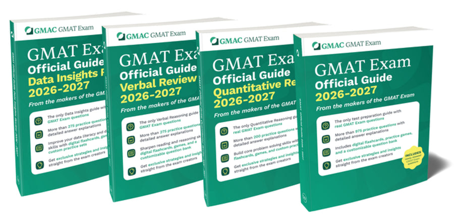 GMAT Official Guide 2026-2027 Bundle: Books + Online Question Bank -- Gmac (Graduate Management Admission Coun, Paperback