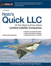 Nolo's Quick LLC: All You Need to Know about Limited Liability Companies by Mancuso, Anthony