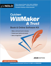 Quicken Willmaker & Trust 2026: Book & Online Software Kit by Nolo, Editors Of
