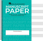 Wide Staff Wirebound Manuscript Paper (Aqua Cover) by Hal Leonard Corp
