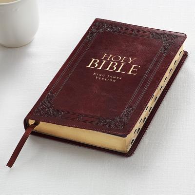 KJV Standard Size Thumb Index Edition: Burgundy by