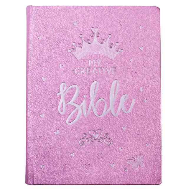 ESV My Creative Bible for Girls Faux Leather Hc, Pink Glitter -- Christian Art Gifts, Bible