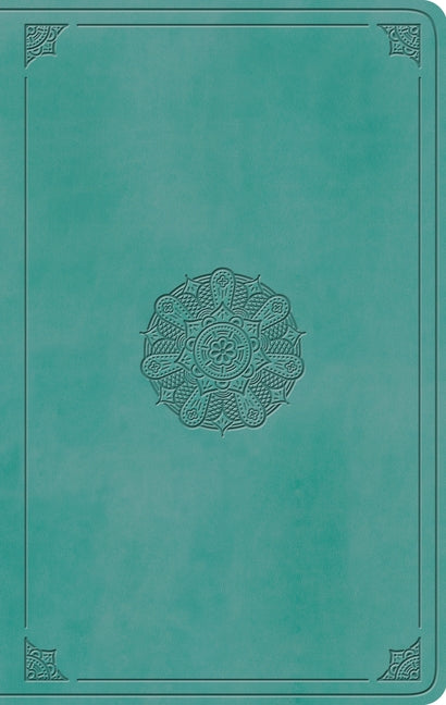 ESV Large Print Value Thinline Bible (Trutone, Turquoise, Emblem Design) -- Esv Bibles, Bible