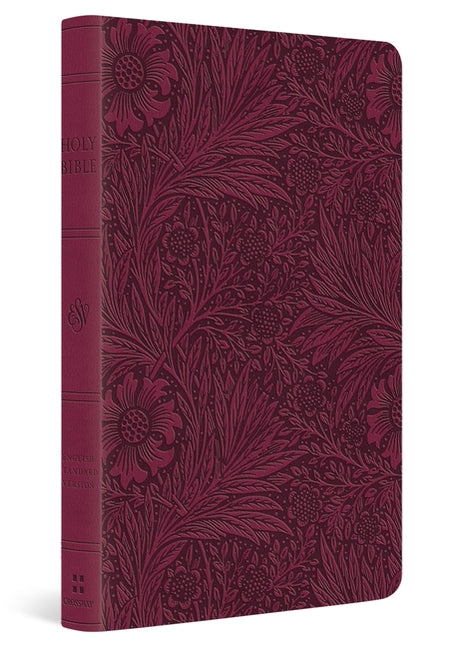 ESV Large Print Value Thinline Bible (Trutone, Raspberry, Floral Design) -- Esv Bibles, Bible