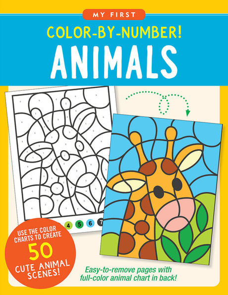 Color-By-Number! Animals -- Peter Pauper Press, Paperback