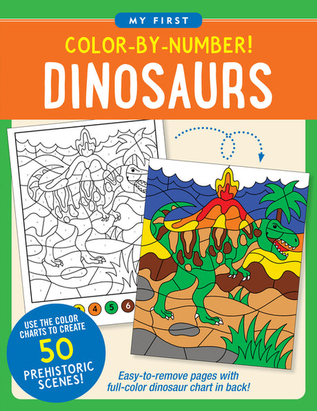 Color-By-Number! Dinosaurs (50 Unique, One-Sided Designs) -- Martha Zschock, Paperback