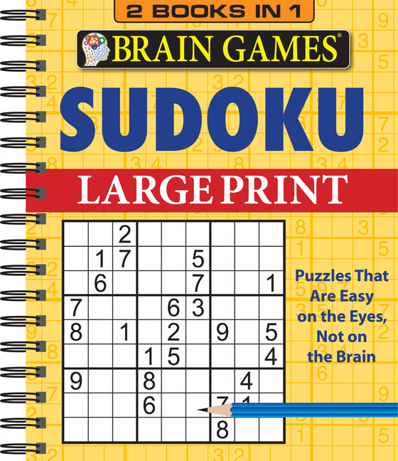 Brain Games - 2 Books in 1 - Sudoku -- Publications International Ltd, Spiral