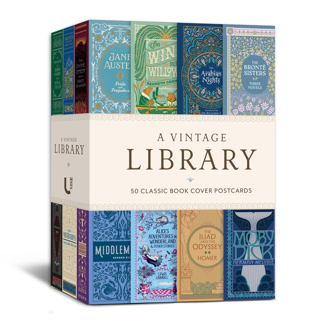 A Vintage Library: 50 Classic Book Cover Postcards -- Union Square & Co, Novelty