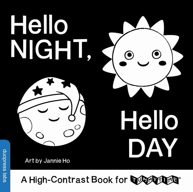 Hello Night, Hello Day: A High-Contrast Book for Tummytime -- Duopress Labs, Board Book