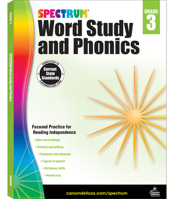 Spectrum Word Study and Phonics, Grade 3: Volume 82 -- Spectrum, Paperback