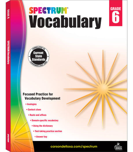 Spectrum Vocabulary, Grade 6: Volume 89 -- Spectrum, Paperback