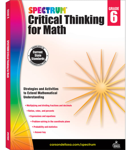 Spectrum Critical Thinking for Math, Grade 6: Volume 48 -- Spectrum, Paperback