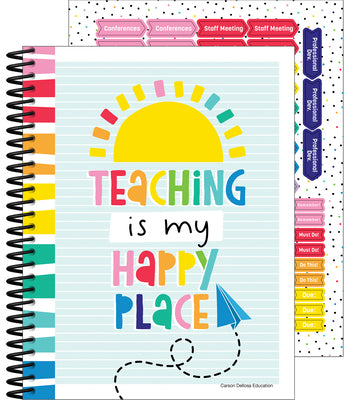 Happy Place Teacher Planner -- Carson Dellosa Education, Spiral